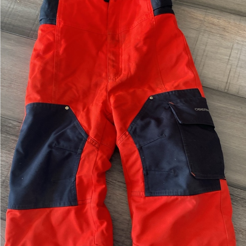 Obermeyer Kids Red and Black Overalls